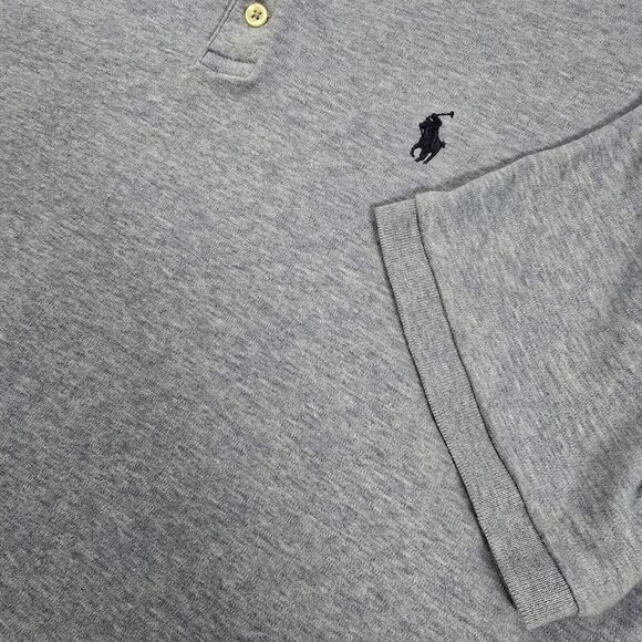 Polo Ralph Lauren Classic Fit Iconic Men's Medium 100% Cotton Heather Blue - Picture 4 of 9